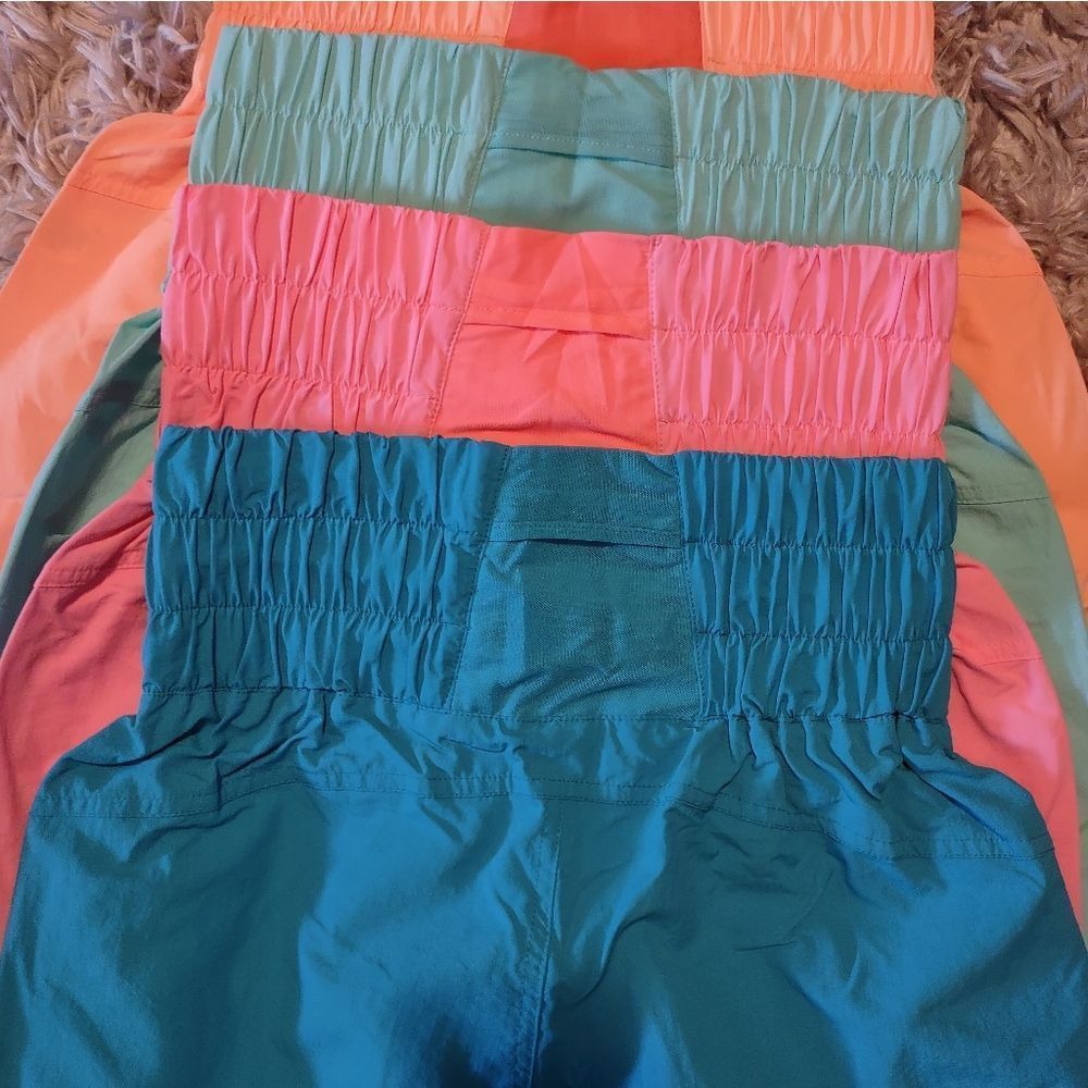 Zenana Neon Coral High-Waisted Smocked Lounging Pants - Picture 3 of 5